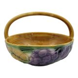 Vintage fruit basket in Sarreguemines slip