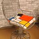 Metal chair by Gastone Rinaldi 1960 cushion piet mondrian very good and