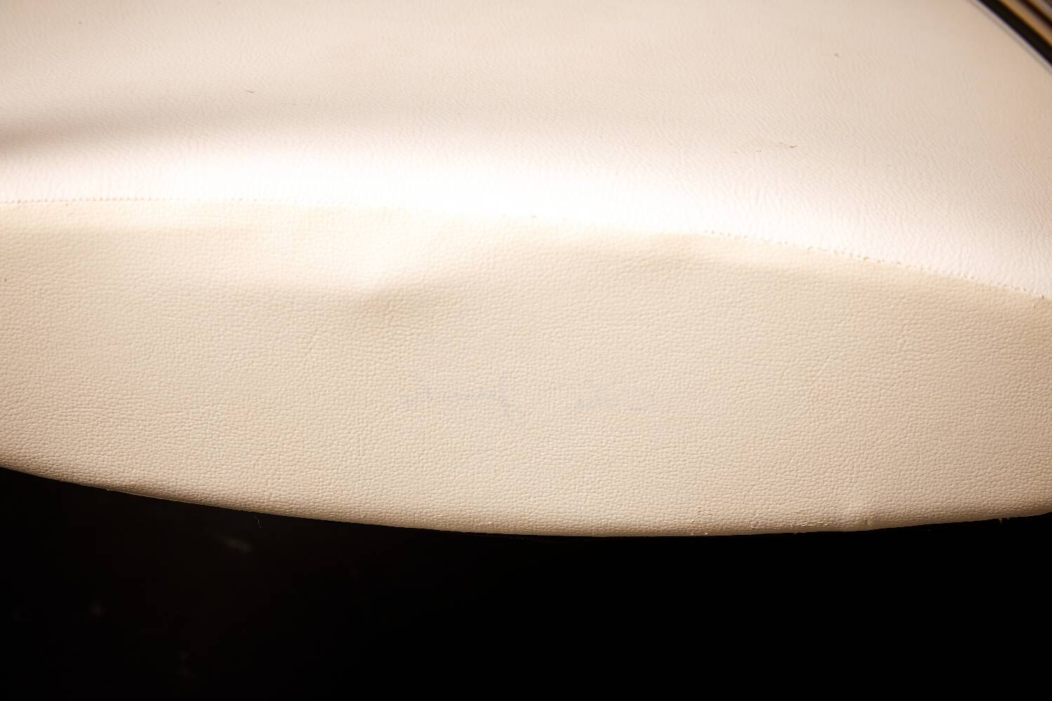 Chrome metal and white sky designer armchair