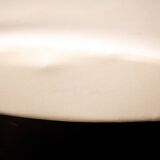 Chrome metal and white sky designer armchair