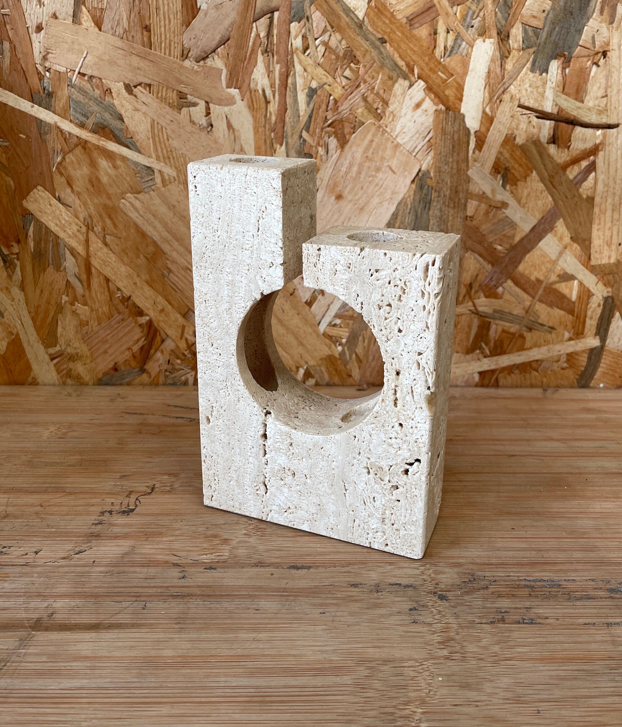 Travertine soliflore vase  1970