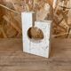 Vase soliflore en travertin 1970