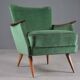 Set arc + 2 chairs 50s 60s Danish sofa good condition