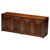 Architectural modernist sideboard, France, mid-20th century
