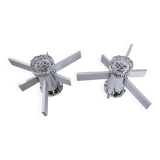 Pair of vintage Italian chrome and glass wall lights, 1960s Sciolari.