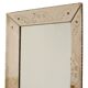 Large Venetian mirror, pink glass with engraved flowers, 77 cm