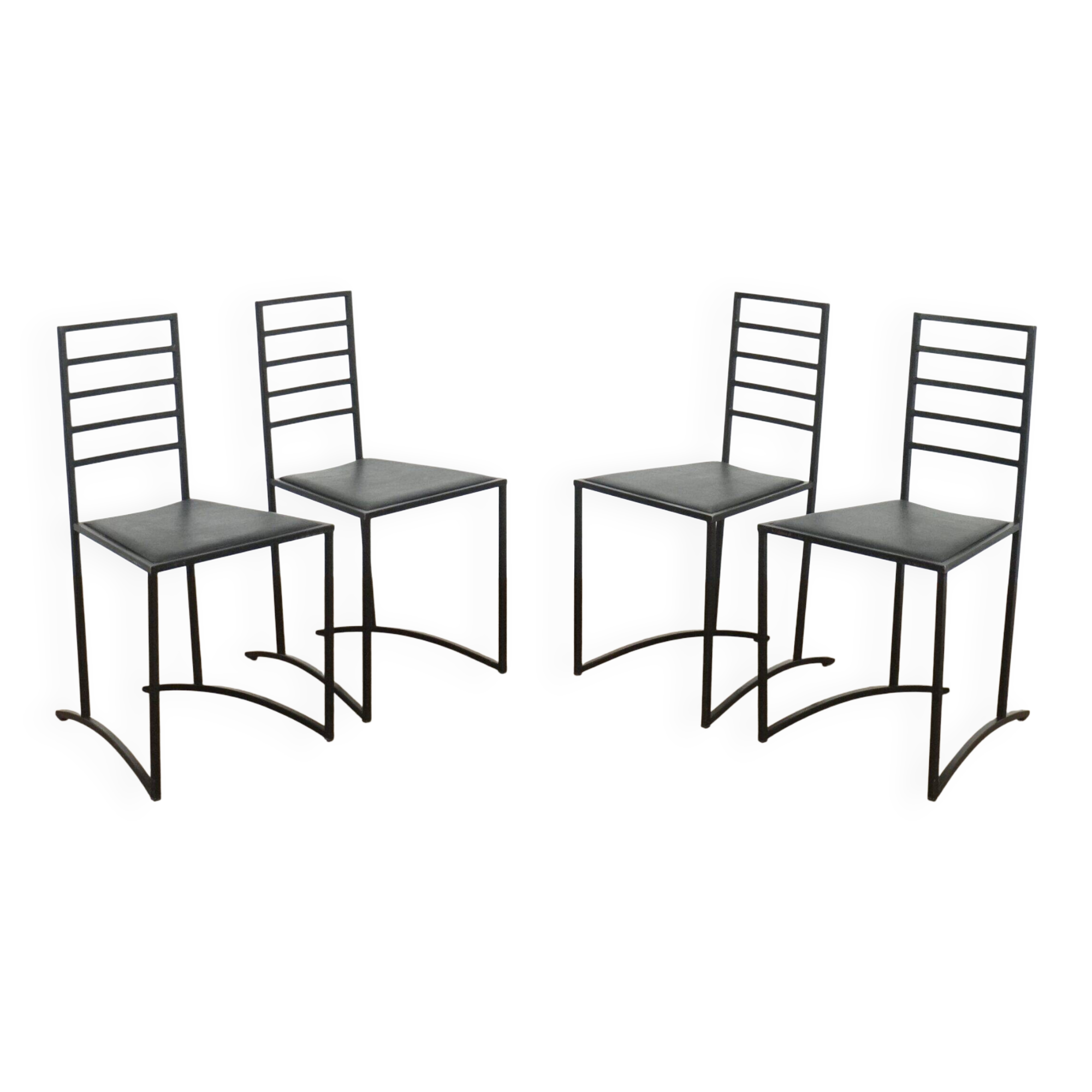 Set of 4 postmodern dining chairs