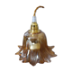 amber green vintage flower nomadic suspension lamp with twisted gold cord