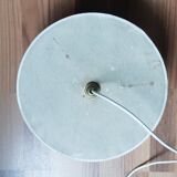 Lampshade for ceiling in embossed cardboard yellow orange 50s