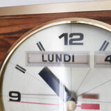 Vintage Jaz clock in formica and brass