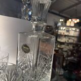 6 verres à whisky et 1 carafe en cristal
