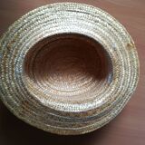 Boater-style straw hat