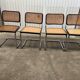 Serie of 4 Cesca B32 chairs by Marcel Breuer