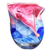 Sculptural blown glass vase signed Gambier 1996 – French art glass