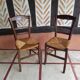 Paire de chaise paille bois 1900