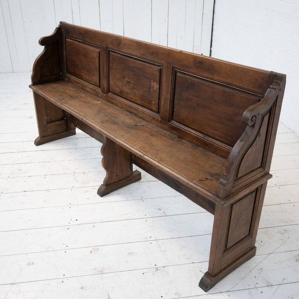 Antique French Oak Bench, 1850