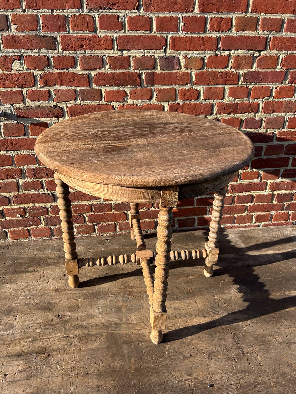 Small round oak table