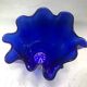 Murano - Cobalt blue glass handkerchief vase 25 cm high