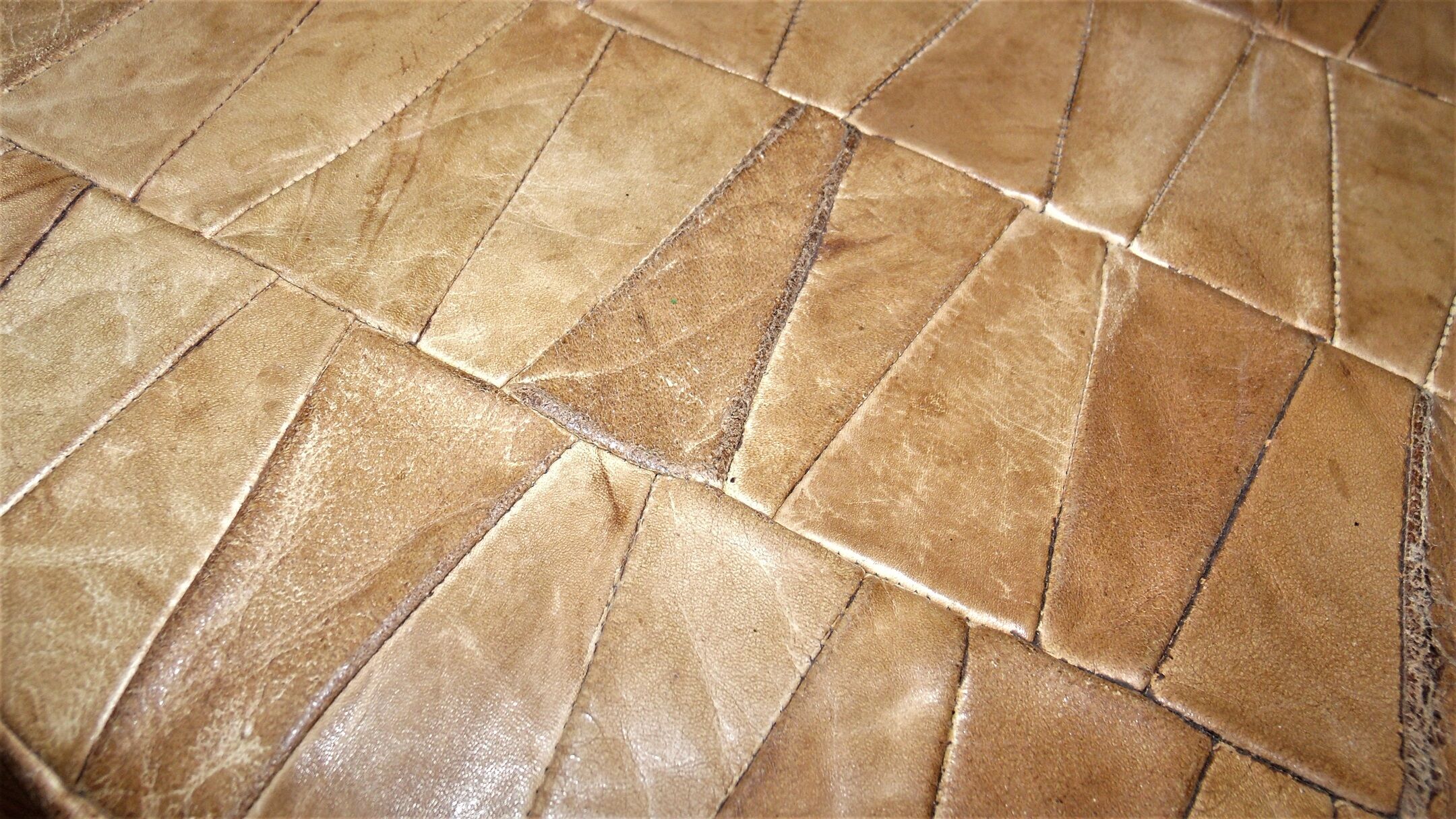 Trunk leather storage Ottoman