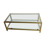 Golden coffee table style of Pierre Vandel, 1970s