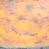 Orange lava glaze vide-poche or centrepiece bowl by Jan van Erp, the netherlands 1960s