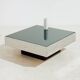 Chrome and glass coffee table by Willy Rizzo for Cidue.