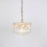 Palazzo chandelier in gilded brass and crystal glass, Kalmar, Austria, 1970.