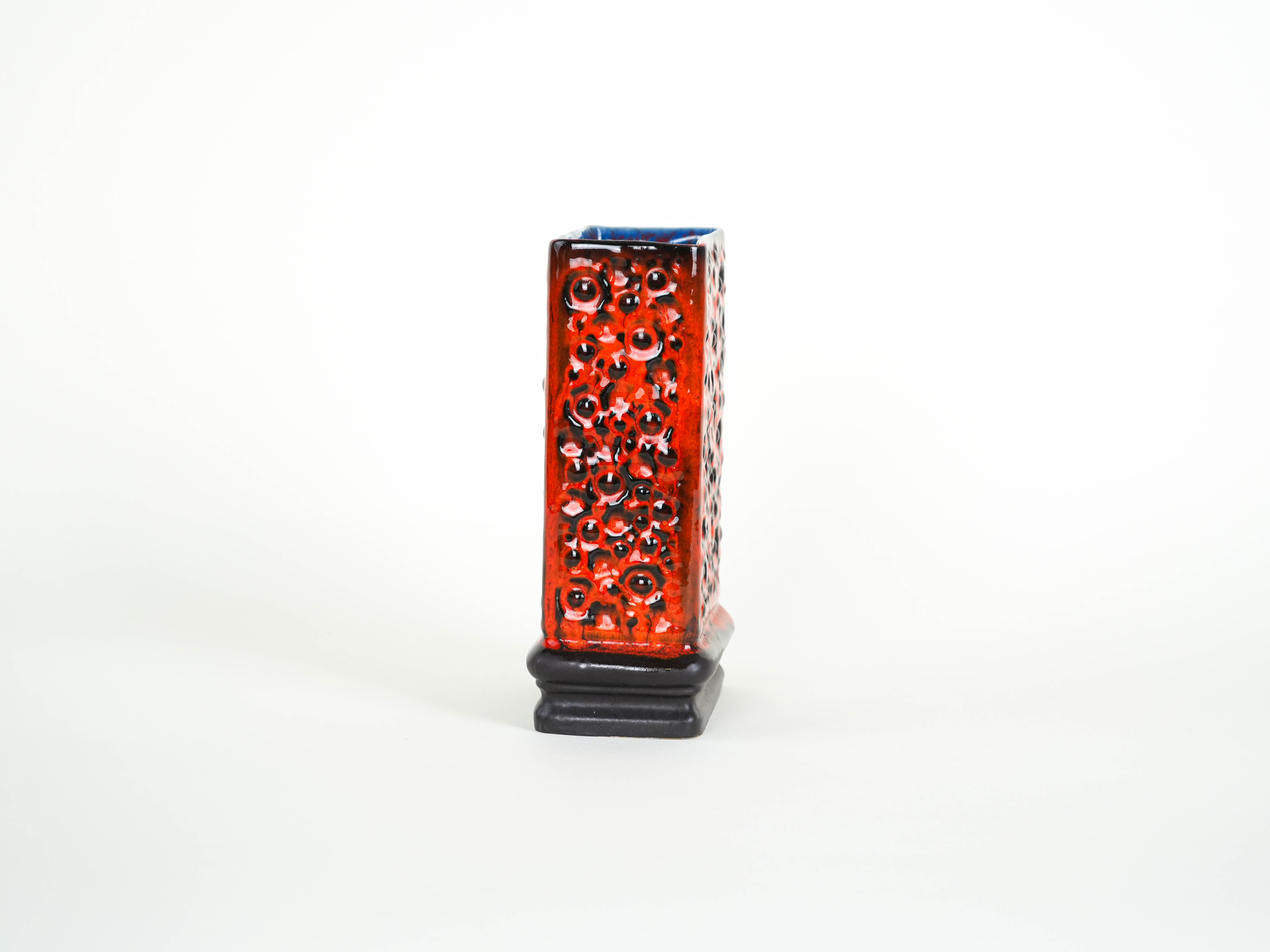 Ceramic vase, Fat Lava, German design, 1960s, made in West Germany