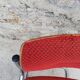 Chaise rouge cantilever tubes chromé