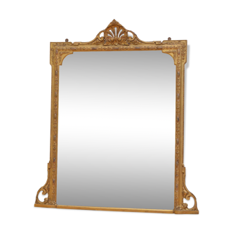 Victorian giltwood wall mirror