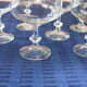 6 champagne or cocktail glasses in transparent glass in very good condition.