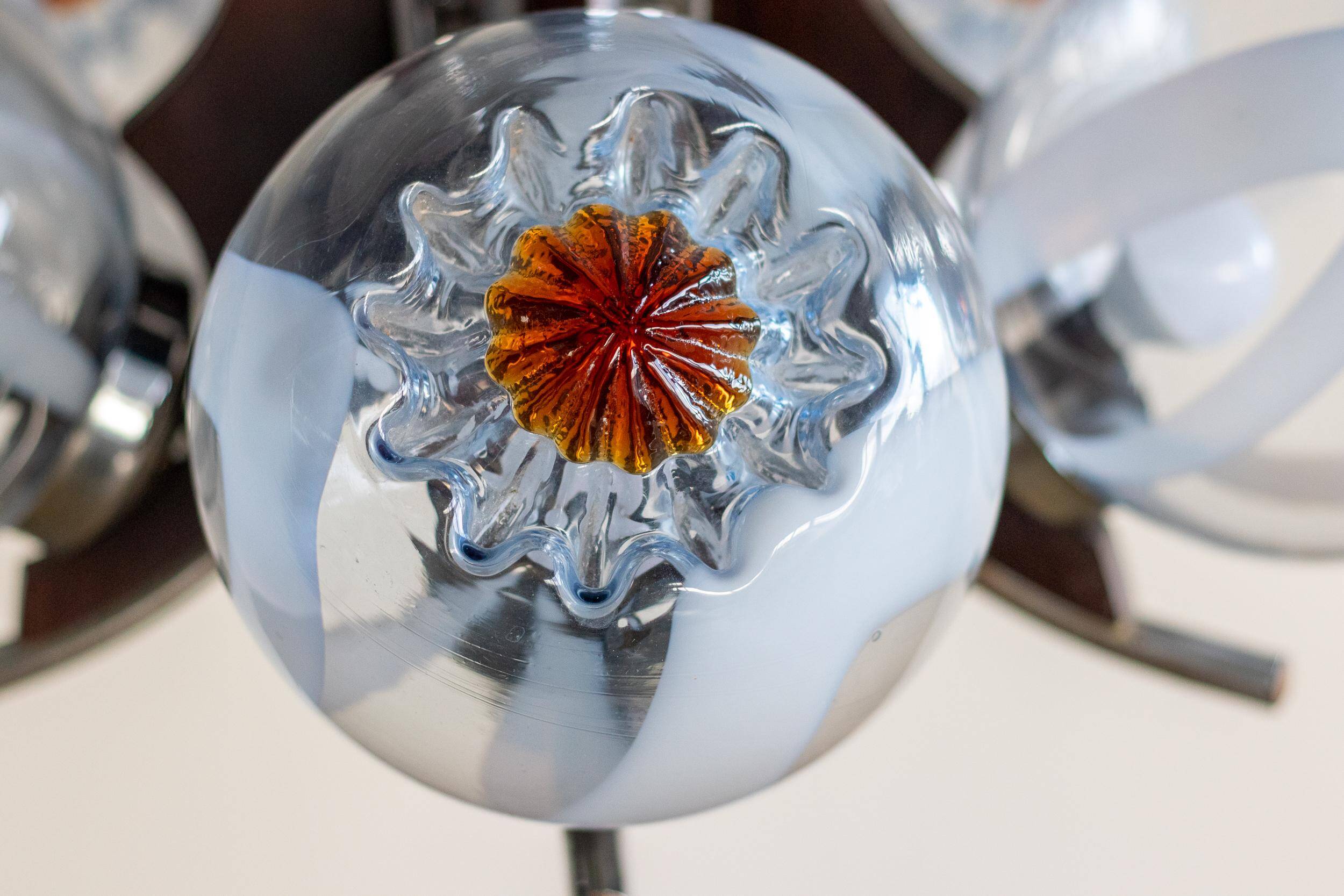 Murano glass chandelier by Mazzega, Italy, 1970
