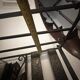 Art deco wrought iron coat rack and Degue lamp