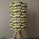 Tripod lamp wood pop Scandinavian | psychedelic print seventies