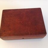 Brown / vintage leather box 40s-50s
