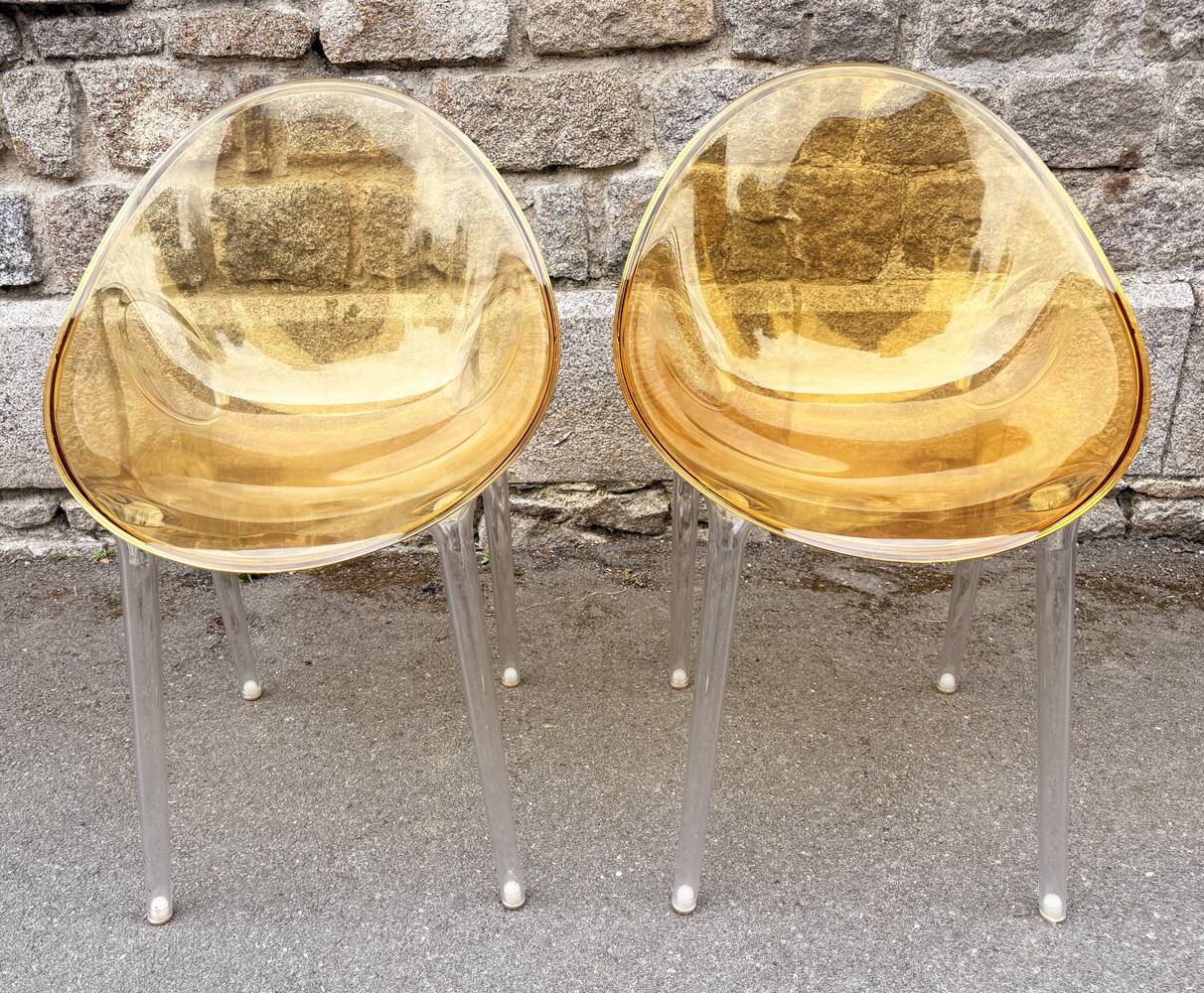 Paire chaises Mr. Impossible - Philippe Starck pour Kartell, it. 2000