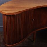Walnut kidney desk by Tibergaard Nielsen, Denmark, c.1950