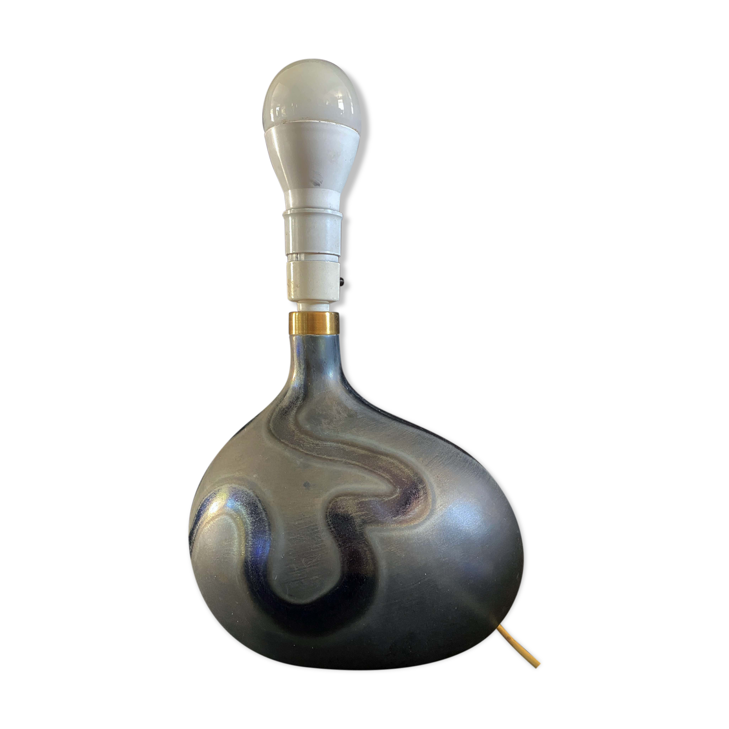 Asymmetrical desk lamp by Michael Bang (1944-2013) for Holmegaard, Denmark, 1970s