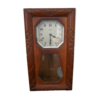 Pendule carillon de 1930/40 de marque Vedette en bois