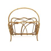 Porte-revues scandinave en rotin, Suède, 1950