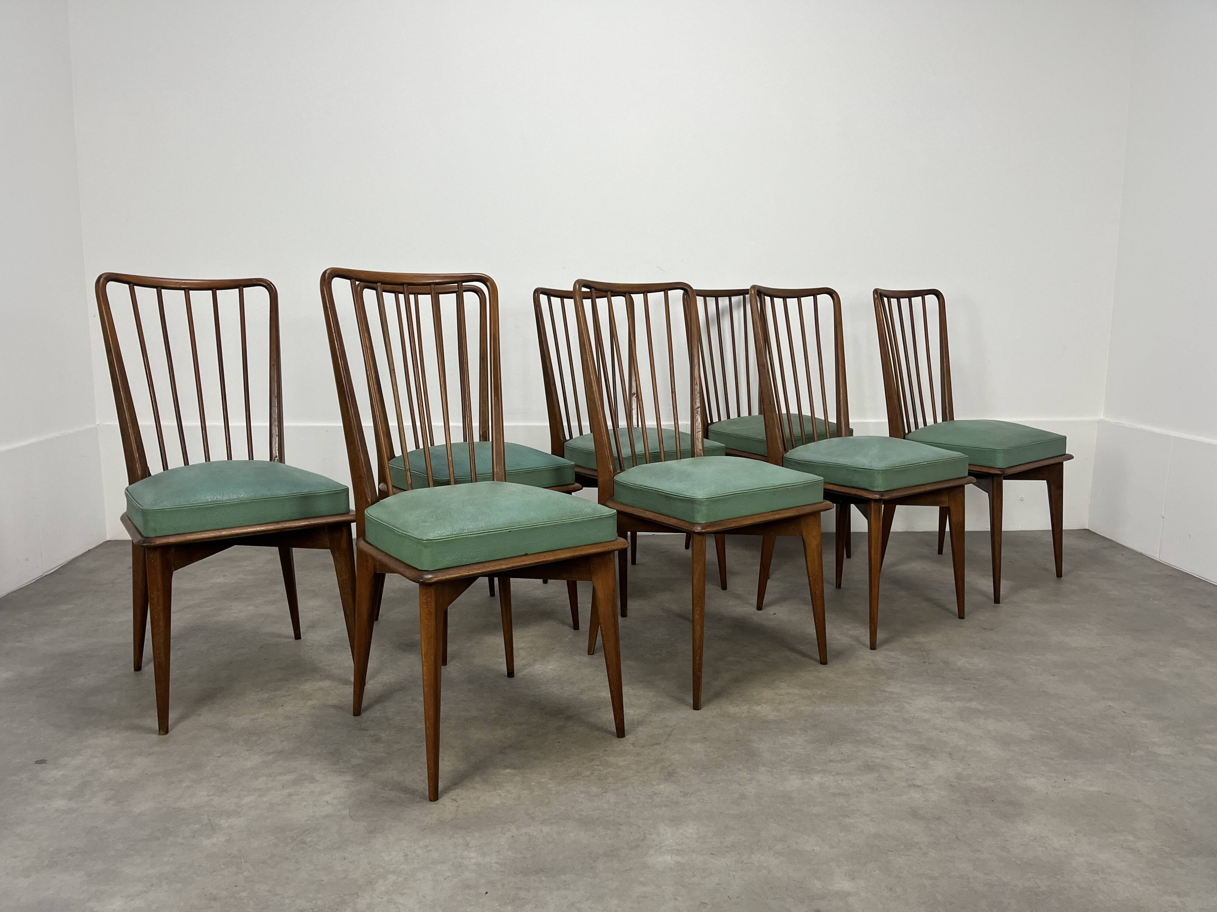 8 Charles Ramos chairs from the 50s