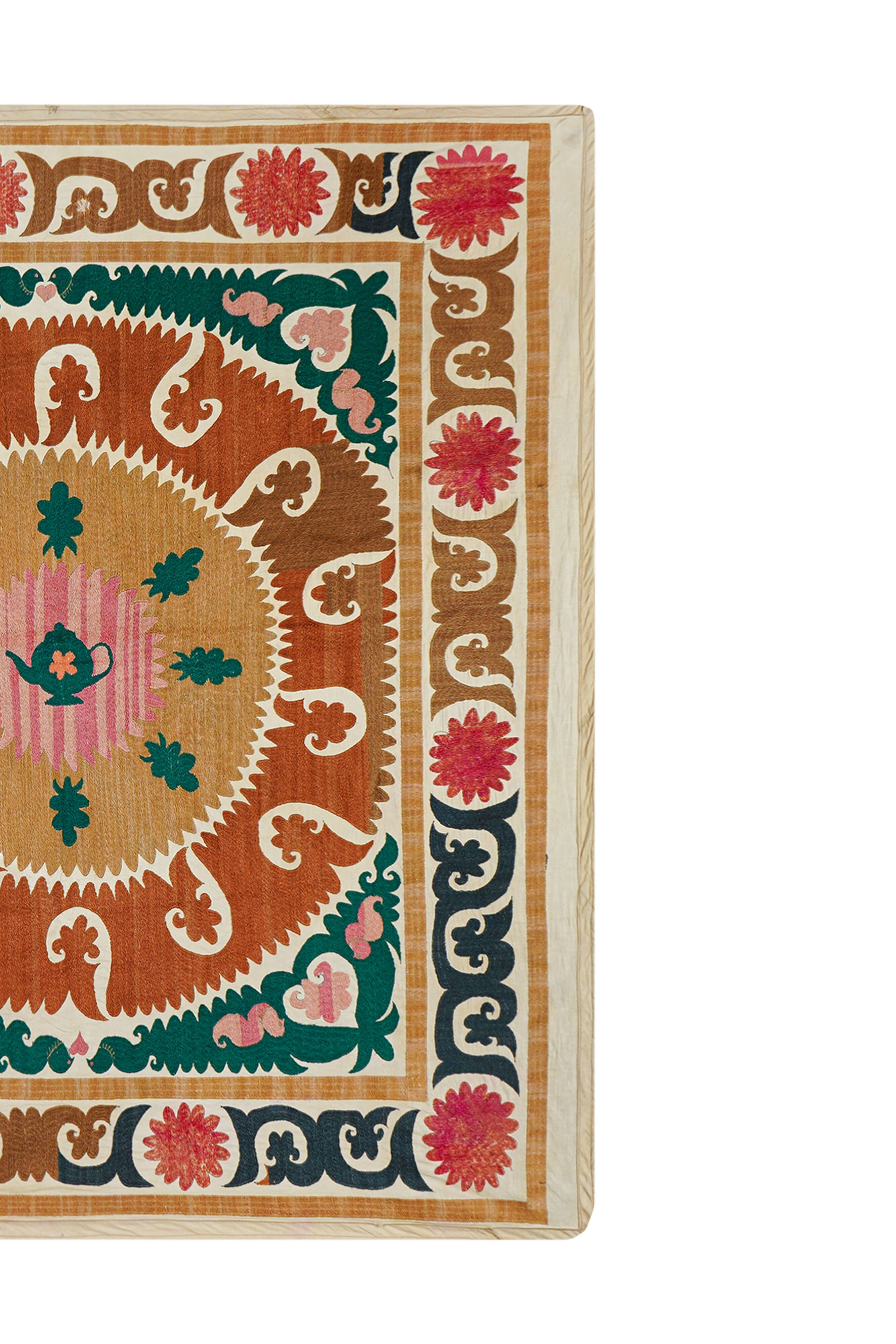 Vintage Turkish hand-knotted rug 130x136 cm