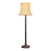 Art Deco Asian Style Carved Wood Floor Lamp, 1930s