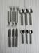 24 antique silver-plated twisted metal cutlery sets