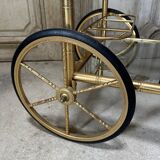 Vintage gold bar cart serving trolley