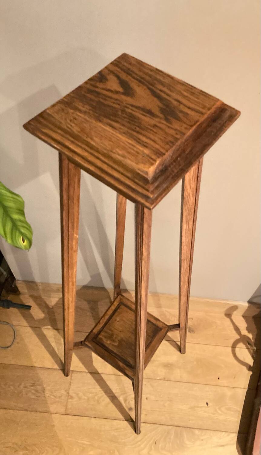 Large Art Deco harness in solid oak, early 20th century