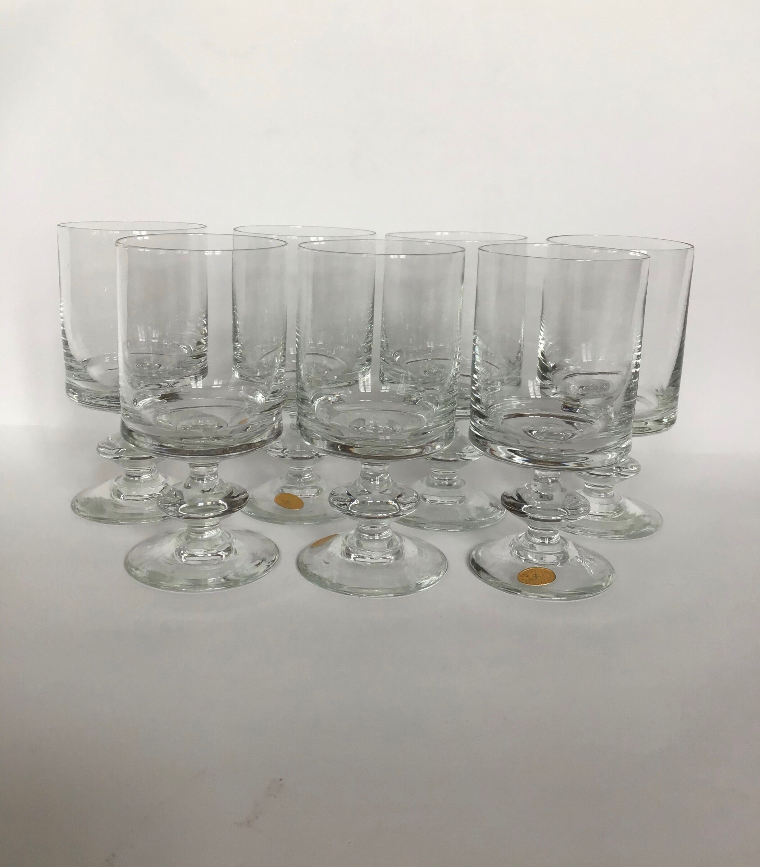 7 Lorraine crystal glasses