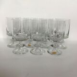 7 Lorraine crystal glasses