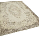 Tapis beige oriental ancien fait à la main 206 cm x 310 cm - 34128