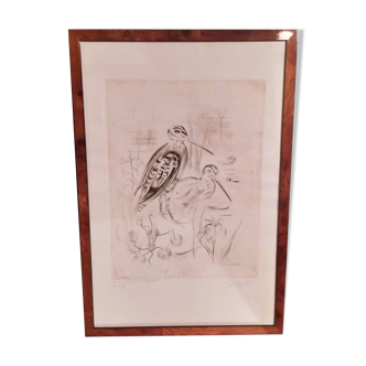 Paul leuquet buri engraving framed